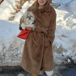 H&M Tan Teddy Coat